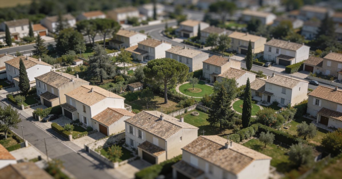Vue aerienne de Gradignan avec quartiers residenciels